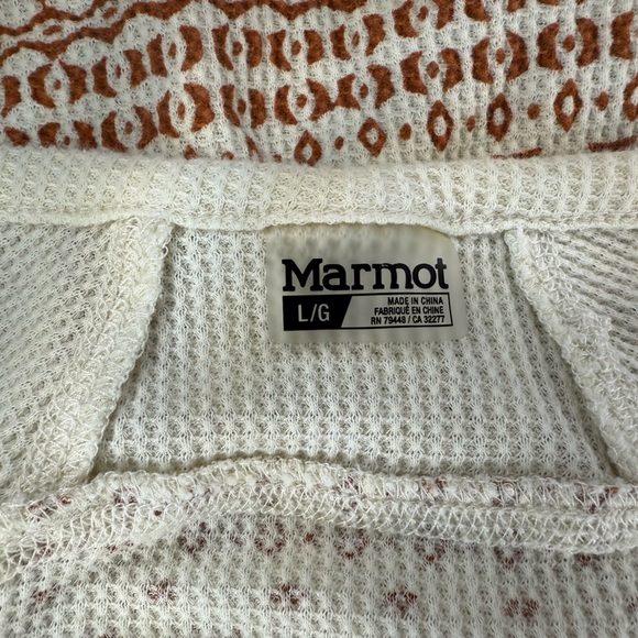 Women’s Marmot Cream and Brown Patterned Long Sleeve Top - Picture 3 of 4